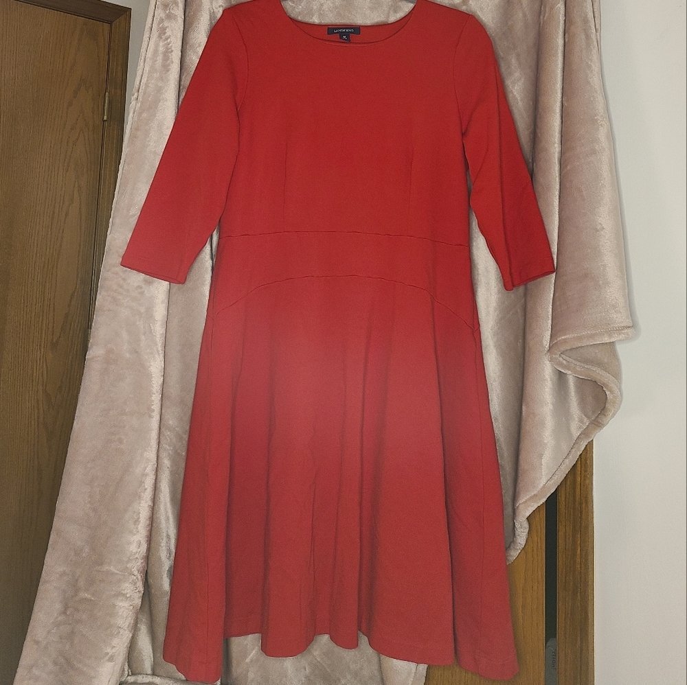 Lands End med 10/12 red dress